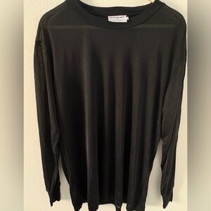 Classic Silk Black Long Sleeve Tee